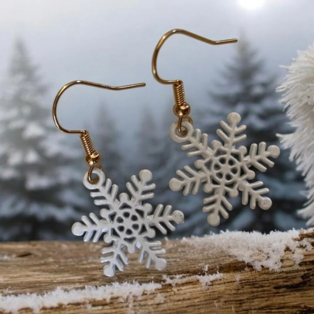 Snowflake Dangle Earrings